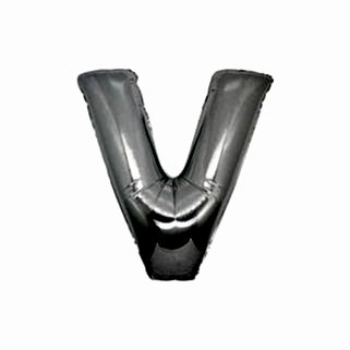 V Harf Gümüş Folyo Balon 100cm