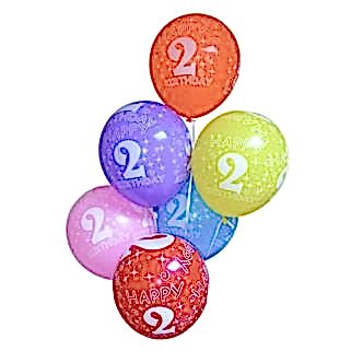Happy Birthday Baskılı 2 Yaş Balon 20 Adet
