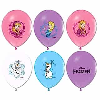14 Adet Frozen Baskılı Renkli Latex Balon