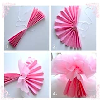 1 Adet Beyaz Renk Pelur Kağıt Ponpon Çiçek Asma Süs 25 Cm