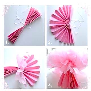 3 Lü Turuncu Renk Pelur Kağıt Ponpon Çiçek Asma Süs 25 Cm