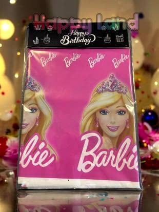 Happyland Barbie Masa Örtüsü Pembe