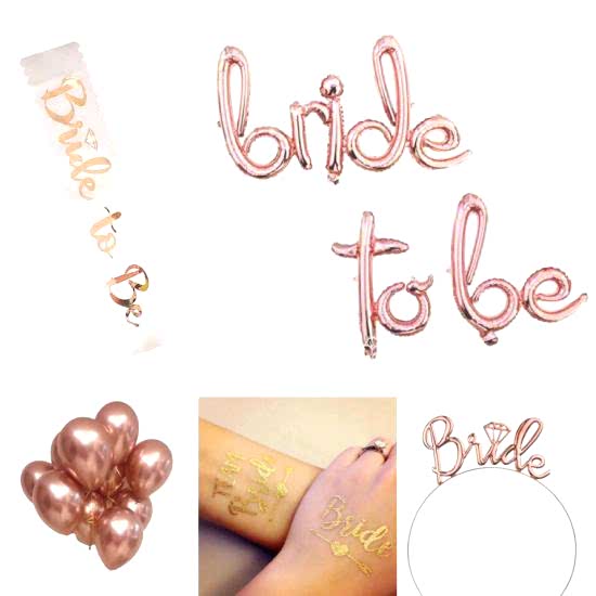 Happyland Bekarlığa Veda Partisi Rose Gold Bride To Be Parti 22 Parça Set
