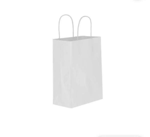 Happyland Gümüş Karton Çanta Büyük Boy Büküm Saplı 25 Adet 31*12*41 cm