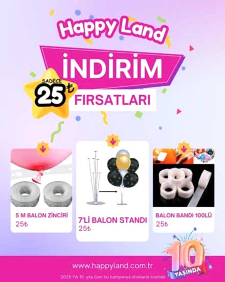 10.YILA ÖZEL BALON 7’Lİ BALON STANDI KAMPANYA 
