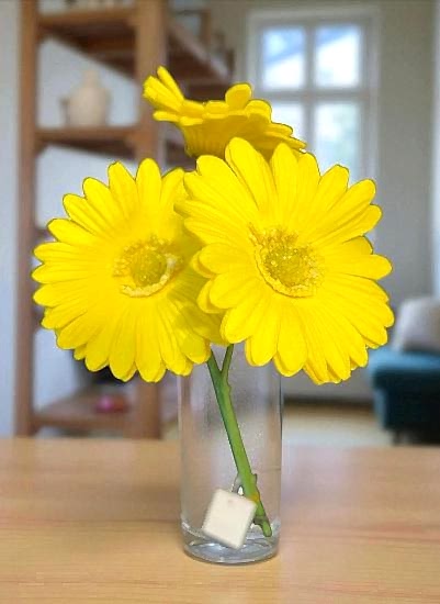 Happyland Yapay Çiçek Garbera Islak Papatya Sarı Renk 3 Adet HPY-26216