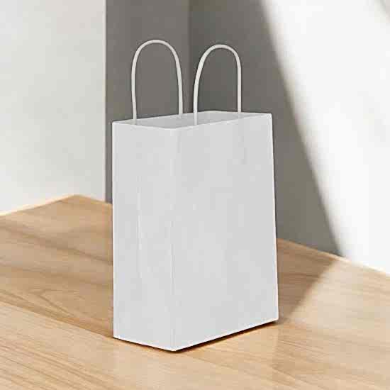 Happyland Gümüş Karton Çanta Battal Boy Büküm Saplı 25 Adet 45x12x50 cm