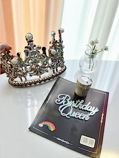 Happyland Gümüş Pasta Tacı Seti ( PastaTacı , Birthdayqueen gümüş pastapleksisi , gümüşpasta simi )