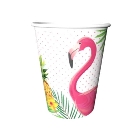 Flamingo Doğum Günü Bardak 8 adet
