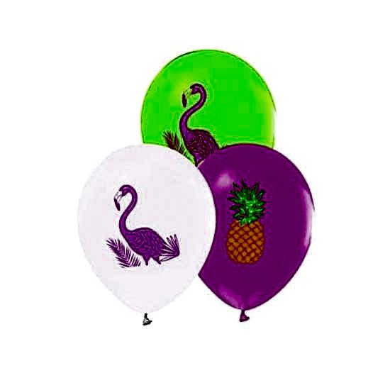 Flamingo Partisi Lateks Balon - 7 Adet