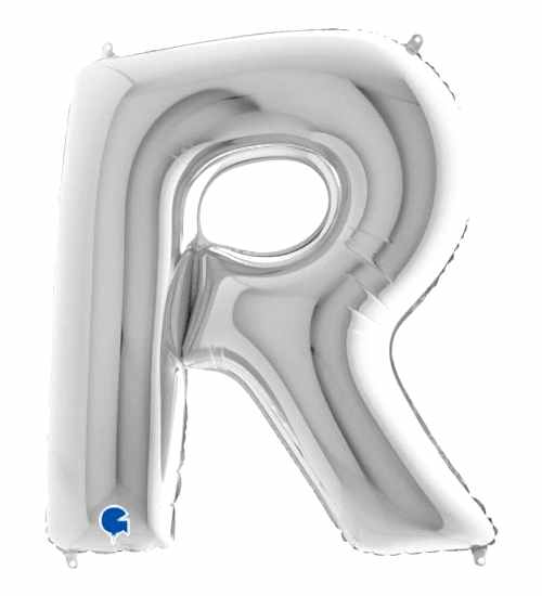Folyo Harf Balon R Gümüş 40 İnç 100 Cm