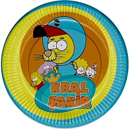 Happyland Kral Şakir Action Karton Tabak 23 cm 8’li 8’li