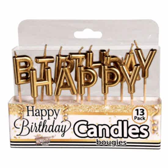 Gold Happy Birthday Mum