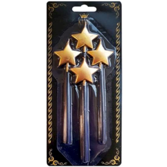 Gold Renkli Yıldız Çubuk Mum