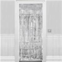 Gümüş Parlak Püsküllü Kapı Perdesi