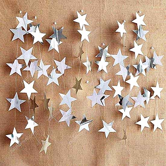 Happyland Gümüş Yıldız Asma Süs 3 m