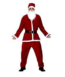 Noel Baba Kostümü Yilbaşi İçin Noel Baba Kostümü 5 Parça