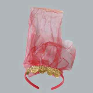 Nedime Kına Tacı Kırmızı Altın Liralı (10 Adet)