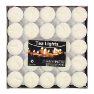 25 Li Beyaz Tea Light Mum