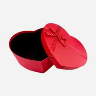 Kalp Kutu Kırmızı Orta Boy 28 Cm