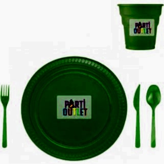 Yeşil Plastik Set - 25 Kişilik