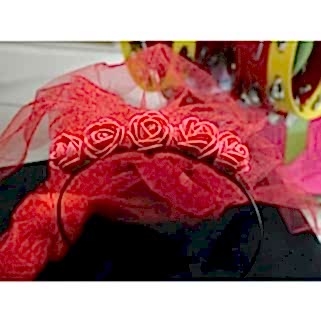Kına Gecesi Nedime Tacı 10 Adet Krımızı