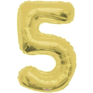 Gold Folyo Rakam Balon 5