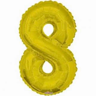 Gold Folyo Rakam Balon 8