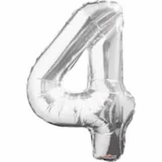 Gümüş Folyo Rakam Balon 4