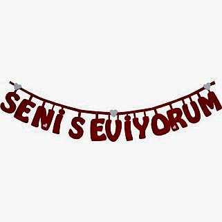 Keçe Seni Seviyorum Yazı