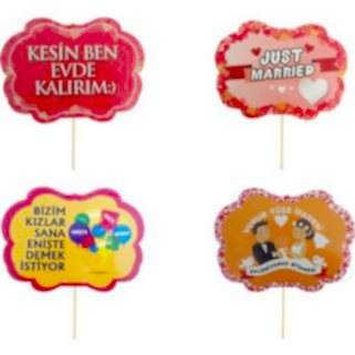 Düğün Temalı Konuşma Balonları 10 Lu