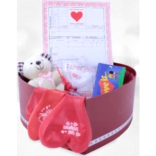 Kare Dekor Aşk Dolu Kalp Kutu