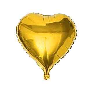Kalp Balon Folyo Sarı