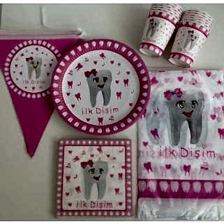 İlk Dişim Diş Buğdayı Seti Kız ’’16 Kişilik’’