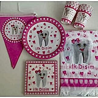 İlk Dişim Diş Buğdayı Seti Kız ’’24 Kişilik’’