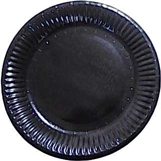 Siyah Karton Tabak - 23 Cm