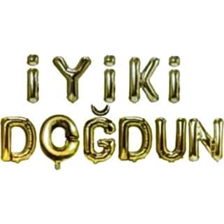 Folyo Balon İyiki Doğdun Set 14İnc Altın P1 - Ar452