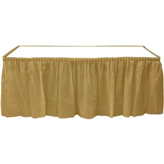 Masa Kenarı Eteği Plastik Altın