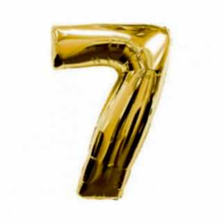 PartiBulutu 7 Rakam Altın Folyo Balon 90cm