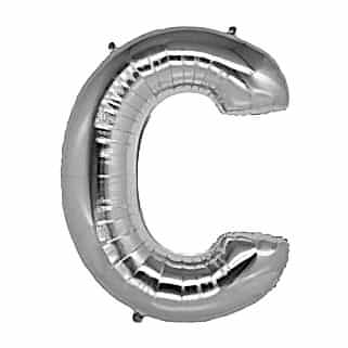 PartiBulutu C Harf Gümüş Folyo Balon 100cm