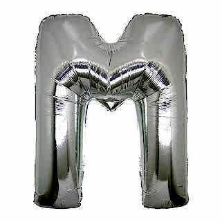 PartiBulutu M Harf Gümüş Folyo Balon 90 cm