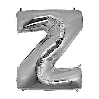 Z Harf Gümüş Folyo Balon 100cm