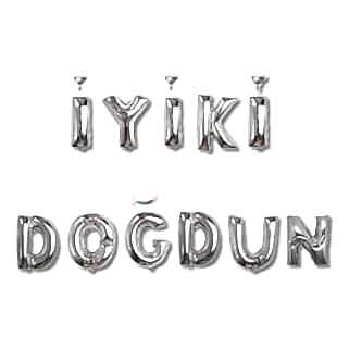 PartiBulutu Pembe Puantiyeli İyi Ki Doğdun Folyo Balon Set