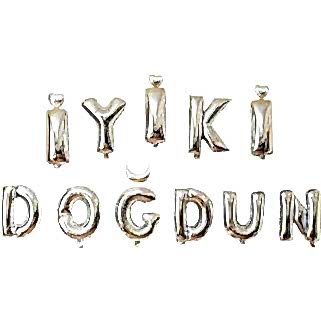 Gümüş İyi Ki Doğdun Folyo Balon