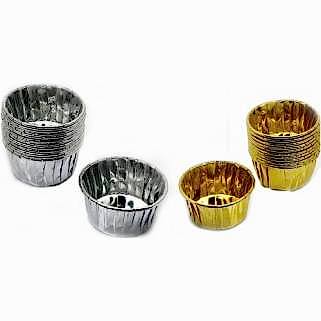 Cupcake Kalıbı Büyük Boy 62*40 Sufle-Muffin Altın/Gümüş (16 Adet)