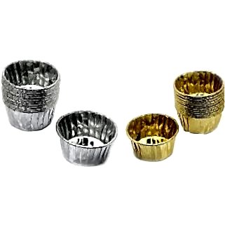 Cupcake Kalıbı Küçük Boy 44*35 Sufle-Muffin Altın/Gümüş (24 Adet)