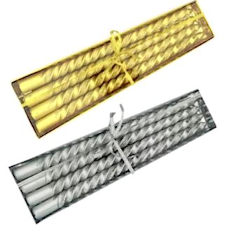 Mum Burgulu Şamdanlık Simli Gümüş