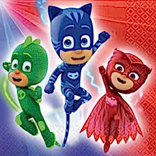 Pj Masks Temalı Kağıt Peçete 33X33 CM (20 Adet)