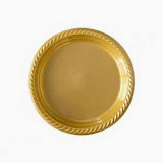 Altın Plastik Tabak 22 cm 25ad