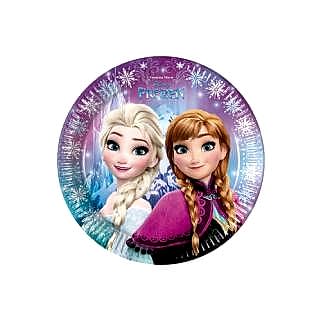 Frozen Buz Işıltısı Kağıt Tabak 23 cm